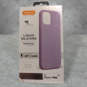 A4. Base Liquid Silicone MagCharge Case For Apple iPhone 14 Max (14 Plus) Purple